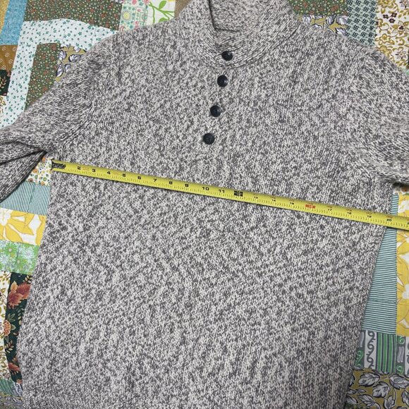 Rag & Bone Heathered Grey Wool Henley Sweater - Picture 10 of 11